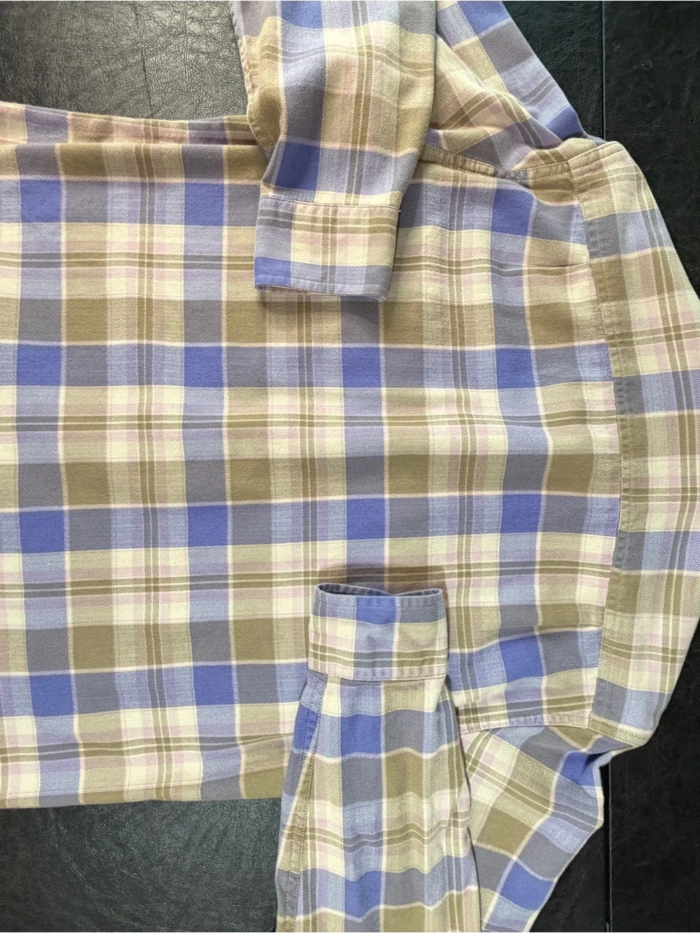 J. Crew Men's Lavender, Tan & Blue Plaid Button-Down Shirt
